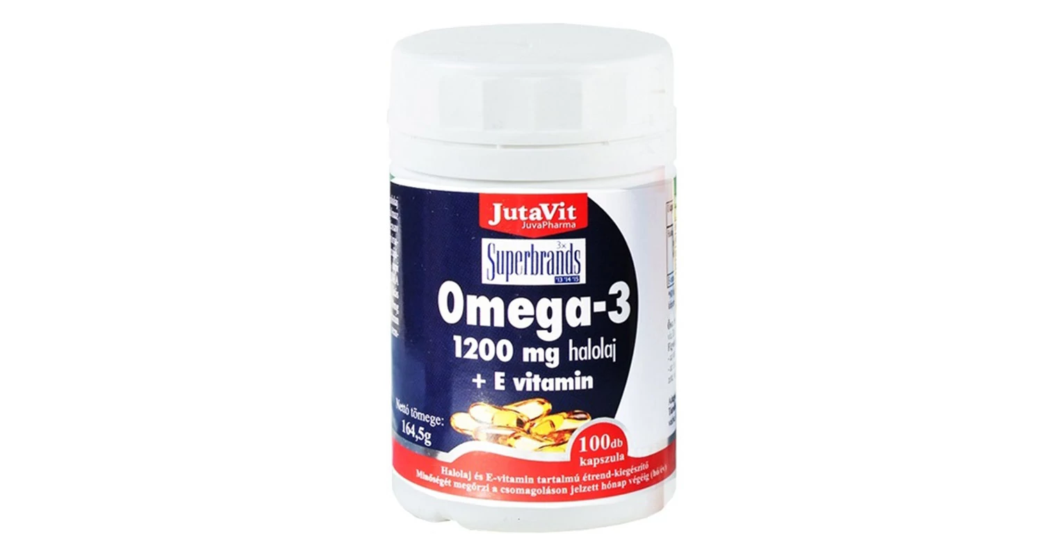 JutaVit Omega3 Halolaj 1200mg + Evitamin kapszula 100x JuvaPharma