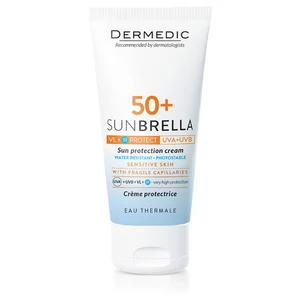 Dermedic Sunbrella Fényvédő arckrém SPF 50+ rozáceás, kipirosodásra hajlamos bőrre 50ml
