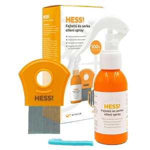 HESS! Fejtetű és serke elleni spray fém tetűfésűvel és tisztítókefével 100ml