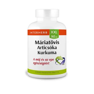 Interherb XXL 90 db MÁRIATÖVIS &amp;amp; ARTICSÓKA &amp;amp; KURKUMA tabletta