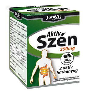 JutaVit Aktív szén 250 mg tabletta 30x