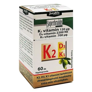 JutaVit K2-vitamin + D3-vitamin 2200NE + K1-vitamin 60x