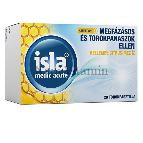 Isla Med Akut mézes citromos torokpasztilla 20x