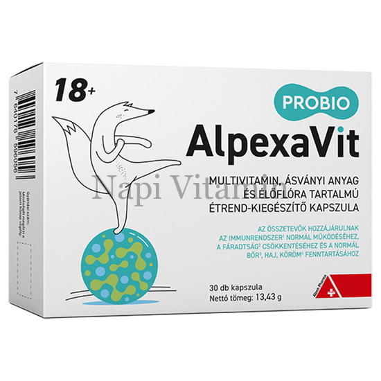 AlpexaVit Probio 18+ kapszula 30x AlpexaVit Probio 18+ kapszula 30x