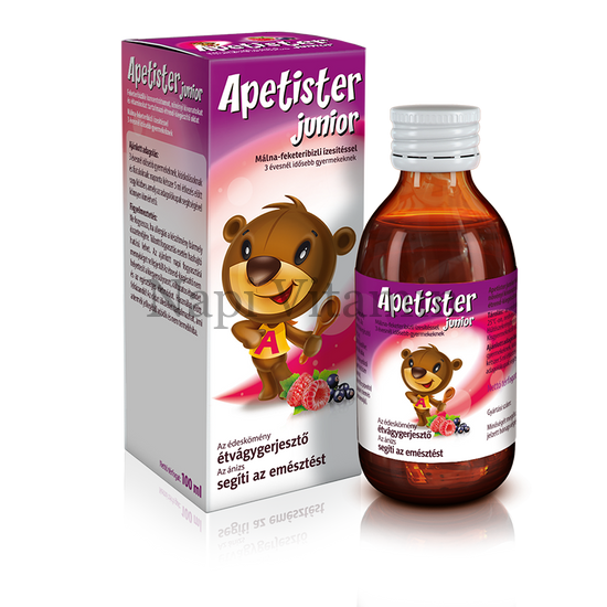 Apetister Junior oldat málna-feketeribizli 100ml