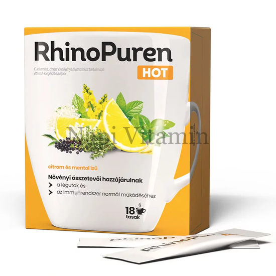 RhinoPuren HOT citrom és menta ízű italpor 18x