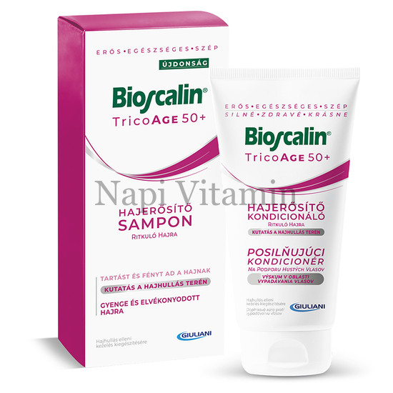 Bioscalin TricoAge 50+ Hajerősítő kondicionáló ritkuló hajra 150ml