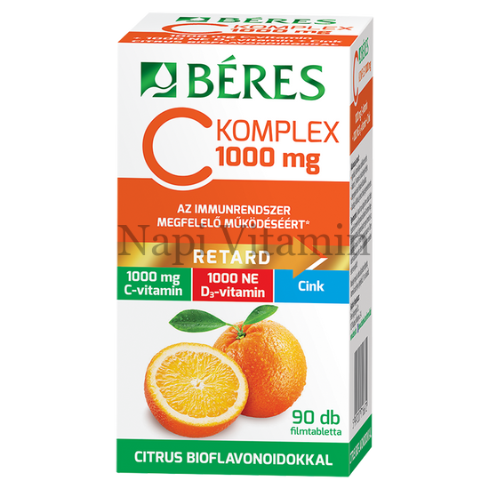 Béres C Komplex 1000mg C D3 Cink filmtabletta 90x