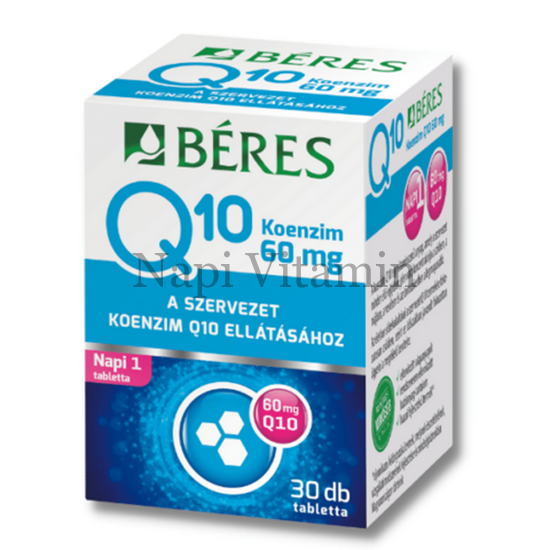 Béres Koenzim Q10 60mg étrkiegészítő tabletta 30x Béres Koenzim Q10 60mg étrkiegészítő tabletta 30x
