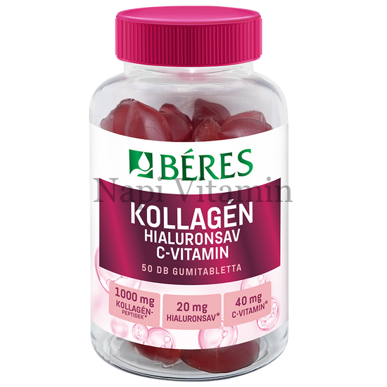 Béres Kollagén hialuronsav C vitamin gumitabletta 50x