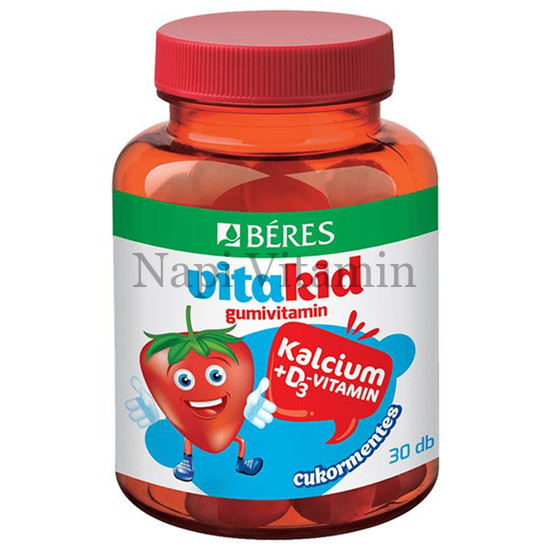 Béres VitaKid Kalcium + D3-vitmain gumivitamin 30x