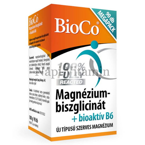 BioCo Magnézium-Biszglic B6 tabletta 90x