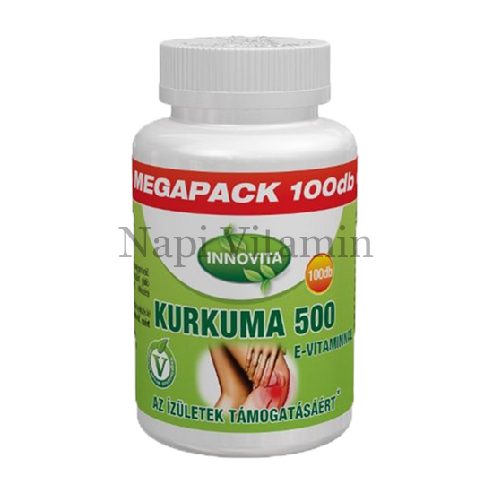 InnoVita Kurkuma 500mg E-vizaminnal tabletta 100x