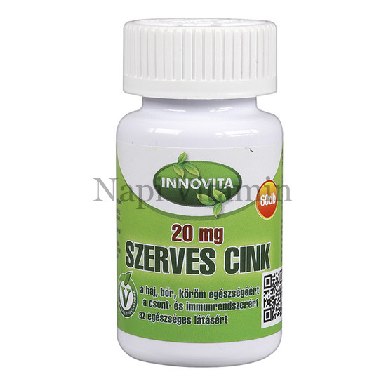 InnoVita Szerves Cink tabletta 60x - KÖZELI LEJÁRAT