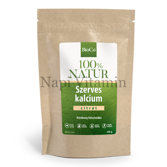 BioCo 100% NATUR szerves Kalcium-citrát por 200g