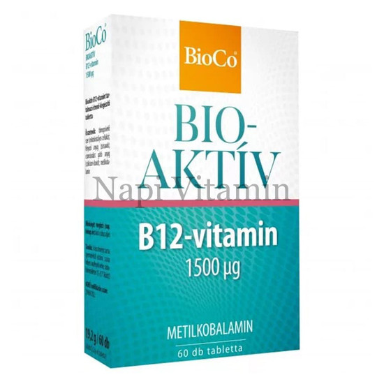 BioCo Bioaktív B12 vitamin 1500µg tabletta 60x BioCo Bioaktív B12 vitamin 1500µg tabletta 60x