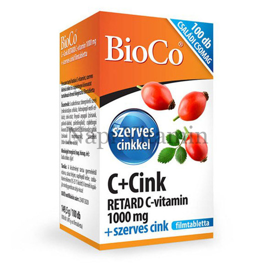 Bioco C+Cink Retard C-vitamin 1000 mg filmtabletta 100x