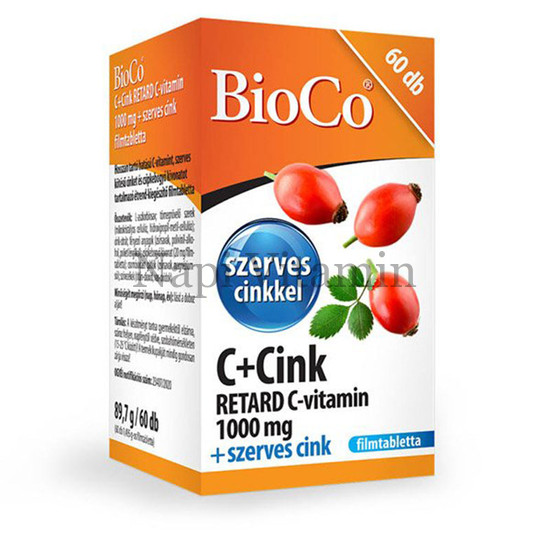 Bioco C+Cink Retard C-vitamin 1000 mg filmtabletta 60x