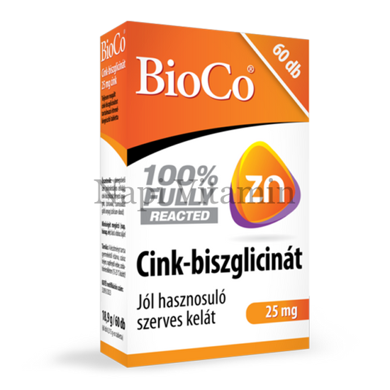 BioCo Cink-biszglicinát 25mg tabletta 60x