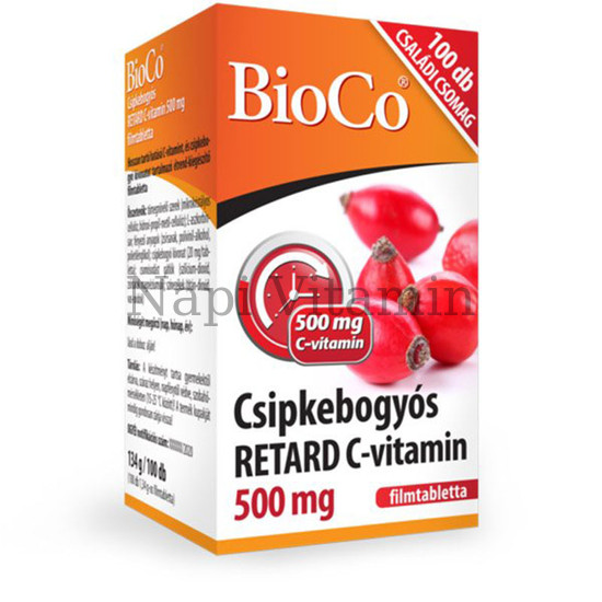 BioCo Csipkebogyó C-vitamin 500 mg retard tabletta 100x