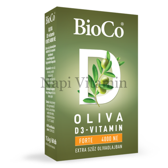 BioCo Oliva D3 vitamin 4000NE Forte lágy kapszula 60x