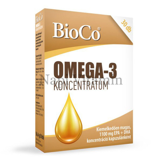 BioCo Omega-3 koncentrátum kapszula 30x