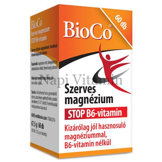 BioCo Szerves Magnézium STOP B6 tabletta 60x