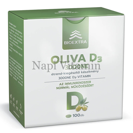 Bioextra Oliva D3 3000NE kapszula 100x Bioextra Oliva D3 3000NE kapszula 100x