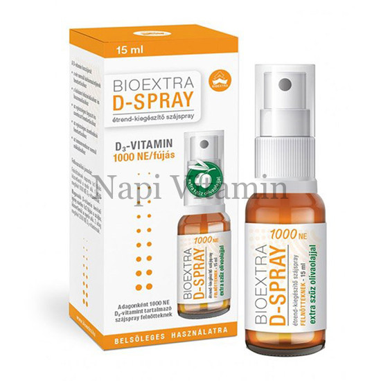 Bioextra D-Spray 1000NE D3-vitamin szájspray 15ml