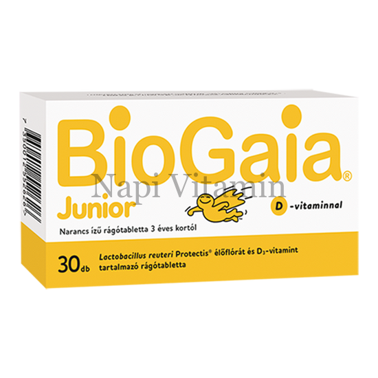 BioGaia Protectis Junior D3 rágótabletta narancs ízű 30x BioGaia Protectis Junior D3 rágótabletta narancs ízű 30x