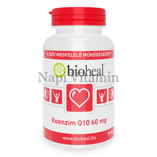 Bioheal Koenzim Q10 60 mg Szelénnel E-vitaminal és B1-vitaminnal 70x