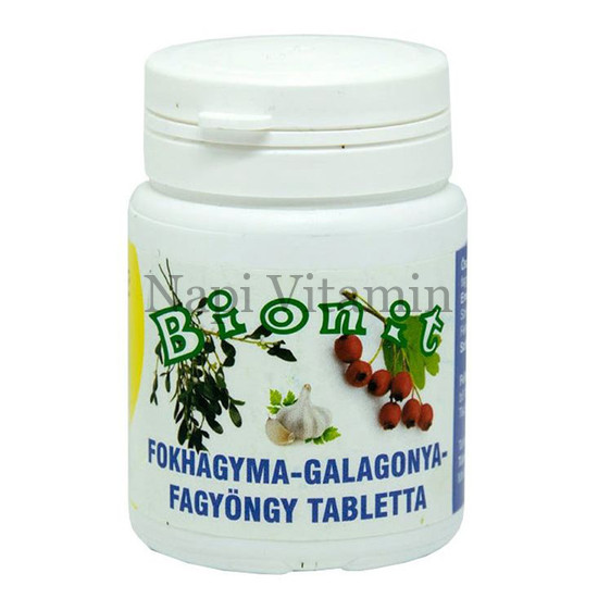Bionit Fokhagyma-Galagonya-Fagyöngy tabletta 90x Bionit Fokhagyma-Galagonya-Fagyöngy tabletta 90x