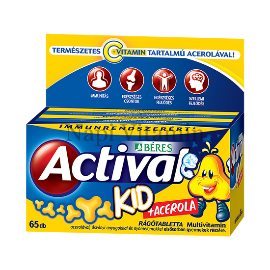 Actival Kid Acerolával tabletta 50x + 15x