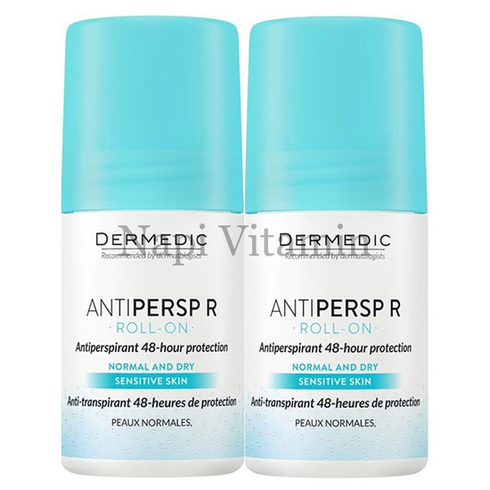 Dermedic Antipersp 48 órás izzadásgátló normál és nagyon száraz érzékeny bőrre Duopack 2x60ml