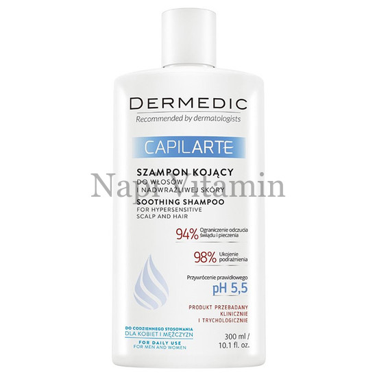 Dermedic Capilarte fejbőr nyugtató sampon érzékeny, irritált fejbőrre 300ml Dermedic Capilarte fejbőr nyugtató sampon érzékeny, irritált fejbőrre 300ml