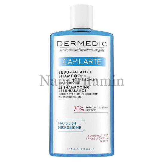 Dermedic Capilarte Sebu-Balance sampon zsíros, szeborrheás fejbőrre 300ml Dermedic Capilarte Sebu-Balance sampon zsíros, szeborrheás fejbőrre 300ml