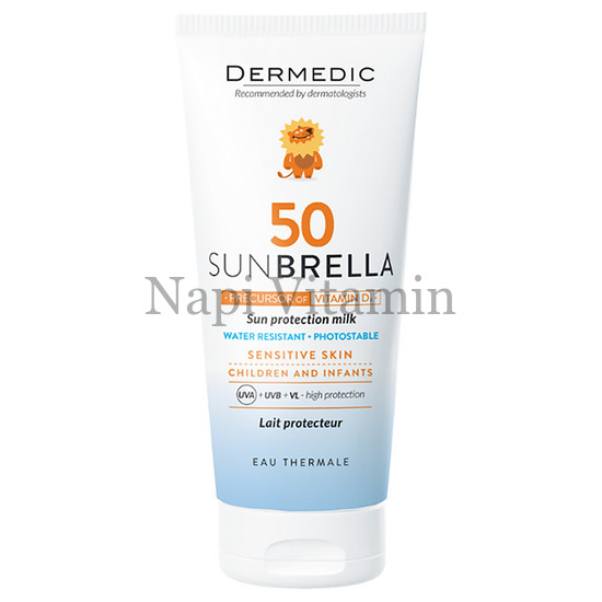 Dermedic Sunbrella Baby napfényvédő tej gyermekeknek és babáknak SPF50 100ml