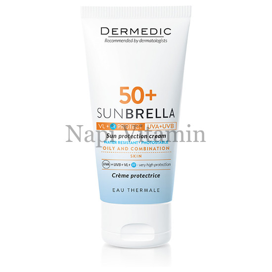 Dermedic Sunbrella Fényvédő arckrém SPF 50+ zsíros és kombinált bőrre 50ml