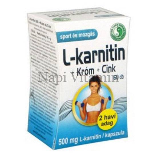Dr. Chen L-karnitin 500 + króm + cink kapszula 60x