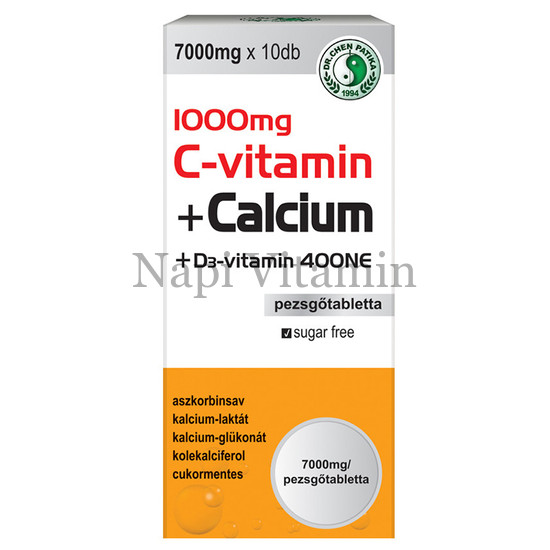 Dr. Chen C-vitamin 1000mg Ca D3 400NE pezsgőtabletta 10x