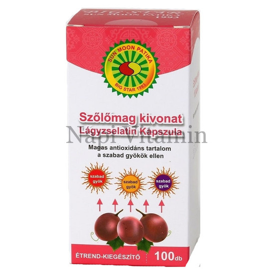 Sun Moon Szőlőmag olaj kapszula 100x