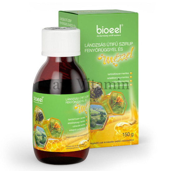 Bioeel Lándzsás útifű szirup fenyőrüggyel és mézzel 150g Bioeel Lándzsás útifű szirup fenyőrüggyel és mézzel 150g