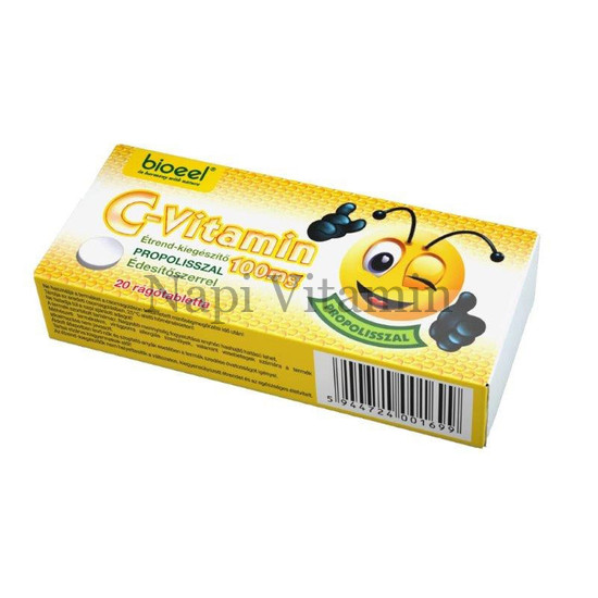 Bioeel c-vitamin 100mg propolisszal rágótabletta 20x