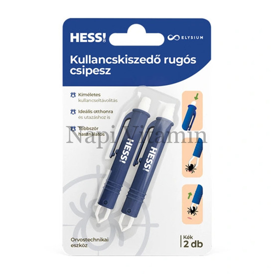 Elysium HESS! kullancskiszedő kék rugós csipesz 2x