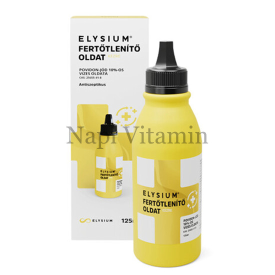 Elysium povidon jód 10%-os fertőtlenítő oldat cseppentős 125ml