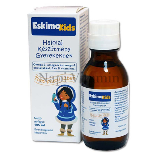 Eskimo Kids tutti-fruttis étrend-kiegészítő olaj 105ml