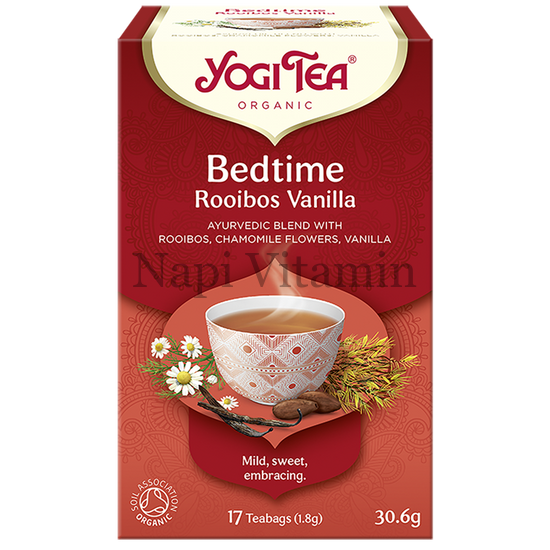 YogiTea Lefekvés előtti bio tea rooibos és vanília ízesítéssel 17x