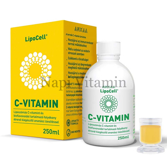 LipoCell liposzómás C-vitamin ananászos ízben 250ml