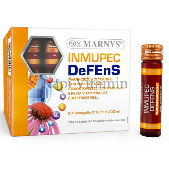 Marnys Inmupec Defens narancs ízű folyékony étrend-kiegészítő 20x Marnys Inmupec Defens narancs ízű folyékony étrend-kiegészítő 20x