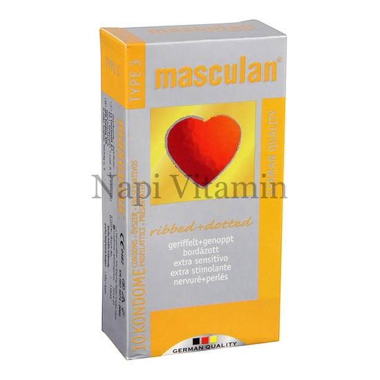 Masculan 3 - Bordázott óvszer 10x
